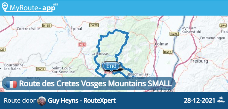Route des Cretes Vosges Mountains SMALL (203 km)